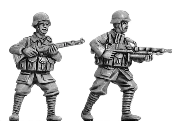 Chinese LMG team in German Helmet (28mm)