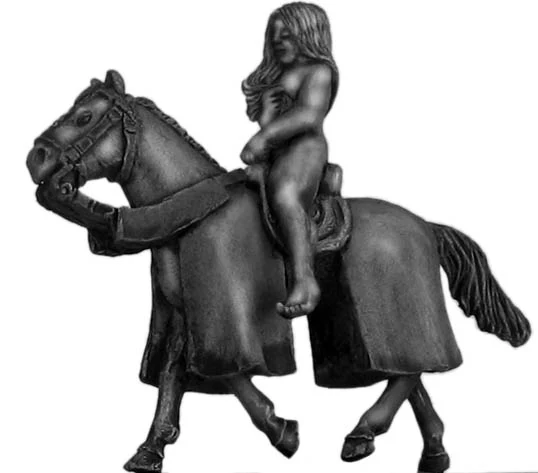 Lady Godiva (c1040), naked on horse (28mm)