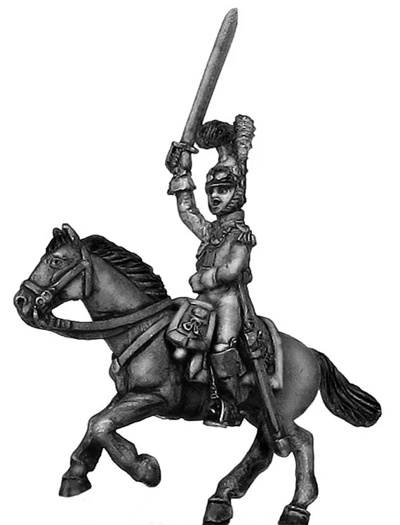 1812 Saxon Garde du Corps officer charging (28mm)