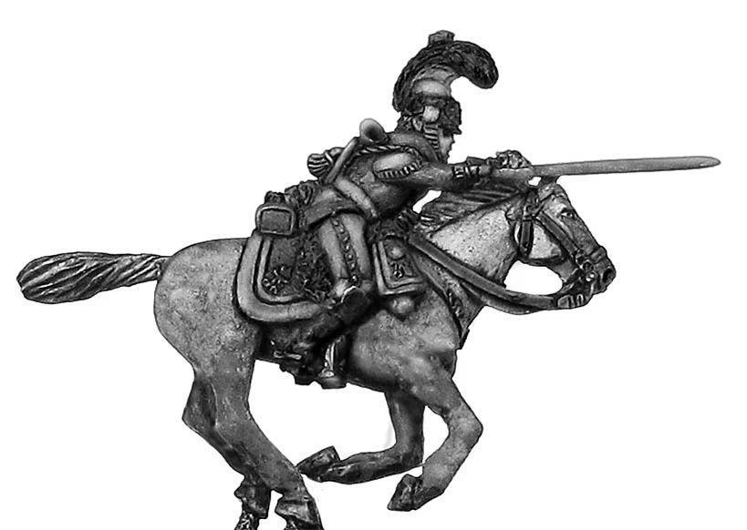 1812 Saxon Garde du Corps trumpeter charging sword in hand (28mm)