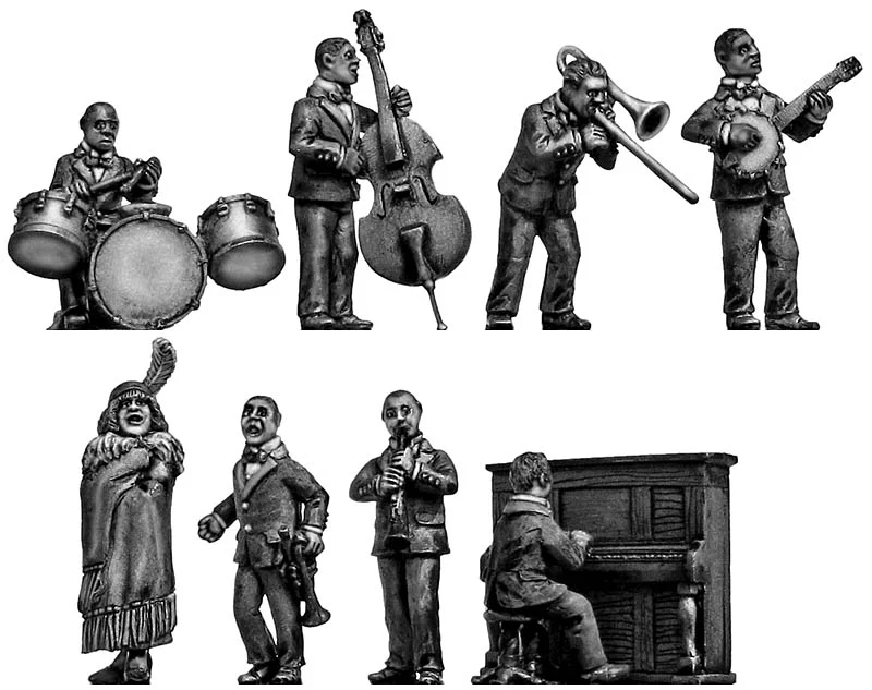 1920s Jazz Band - 8 figure set (28mm)
