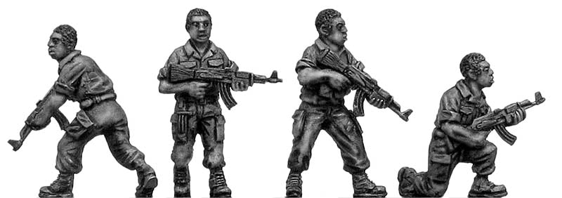 1970s ZANLA guerilla with AK47 bareheaded (28mm)