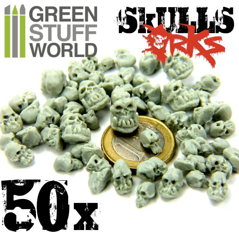 50x Resin ORK Skulls - Image 2