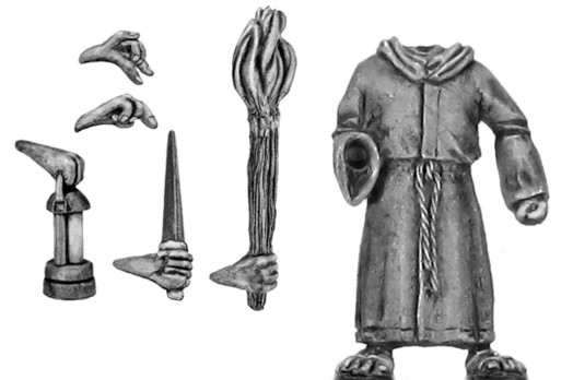 Acolytes of ? – add your own head and assorted accoutrements (28mm)