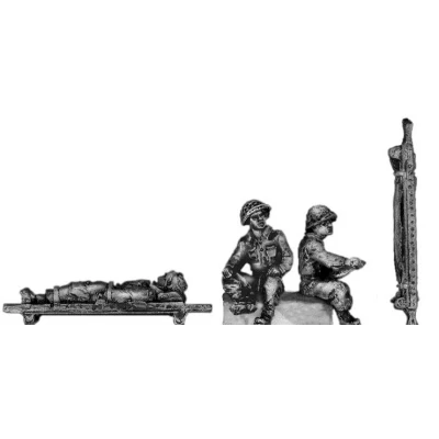 Ambulance jeep crew and casualty (20mm)