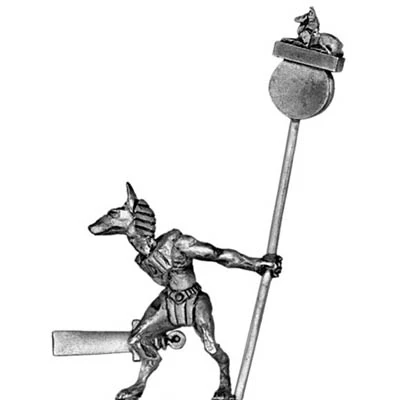 Anubis jackal standard bearer (28mm)