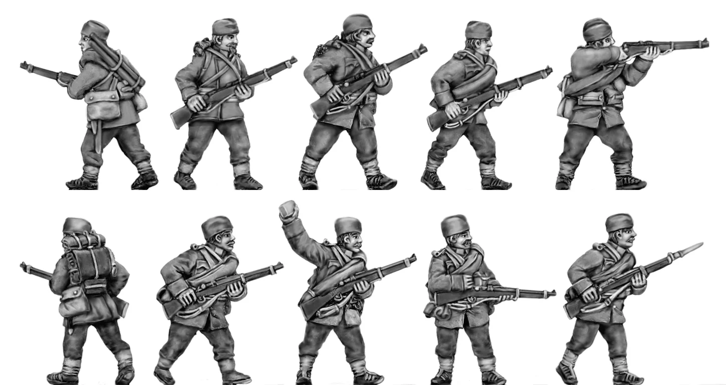 Bargain pack of 30 assorted Serbian infantry (28mm) - Image 2