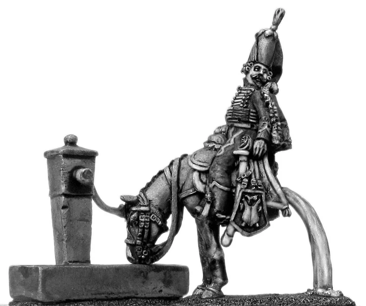 Baron Munchausen at fountain (28mm)