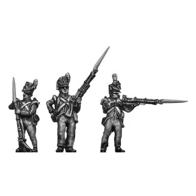Belgian Line Infantry, flank company, firing and loading (18mm)