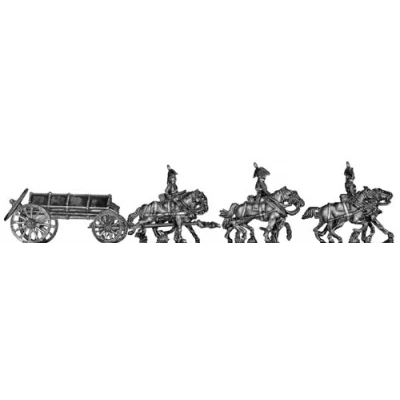 Caisson set - 6 horse, galloping (18mm)