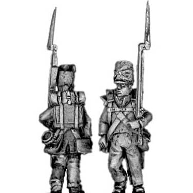 Center company, marching, covered shako (18mm)