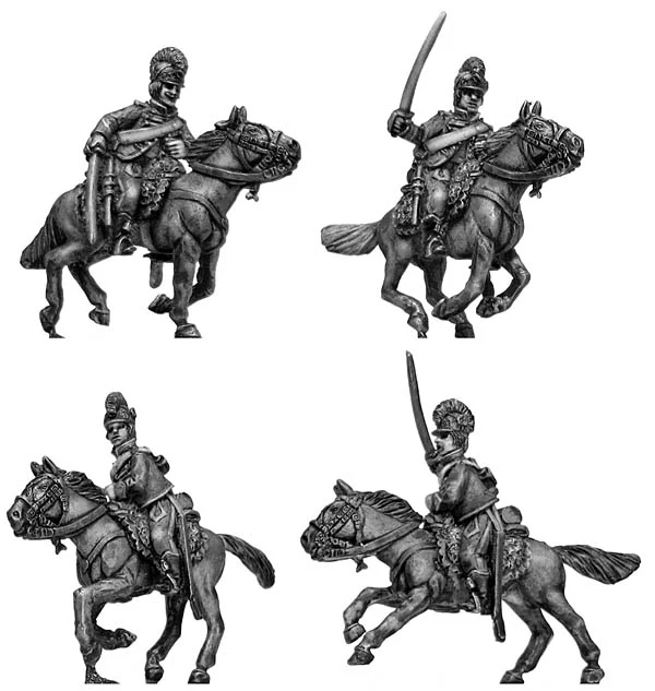 Chasseur à Cheval charging short caracot jacket in helmet (28mm)