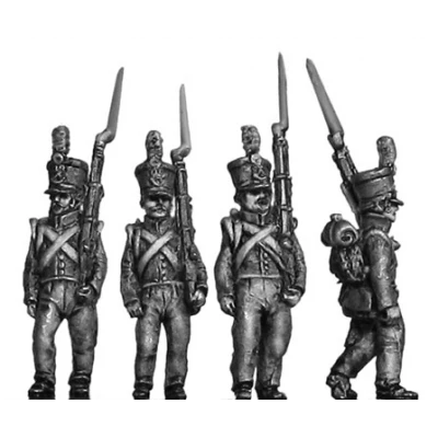 Chasseur / Jaeger, flank, marching (18mm)