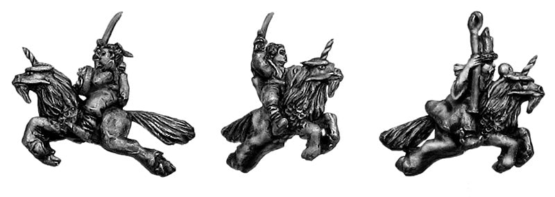 Chinese Swordsmen mounted on Ki-Rin (10mm)