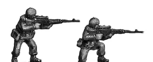 Russian MVD infantry, maska helmet, firing SVD sniper rifle (15mm)