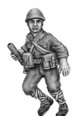 Japanese knee mortar advancing, helmet (28mm)