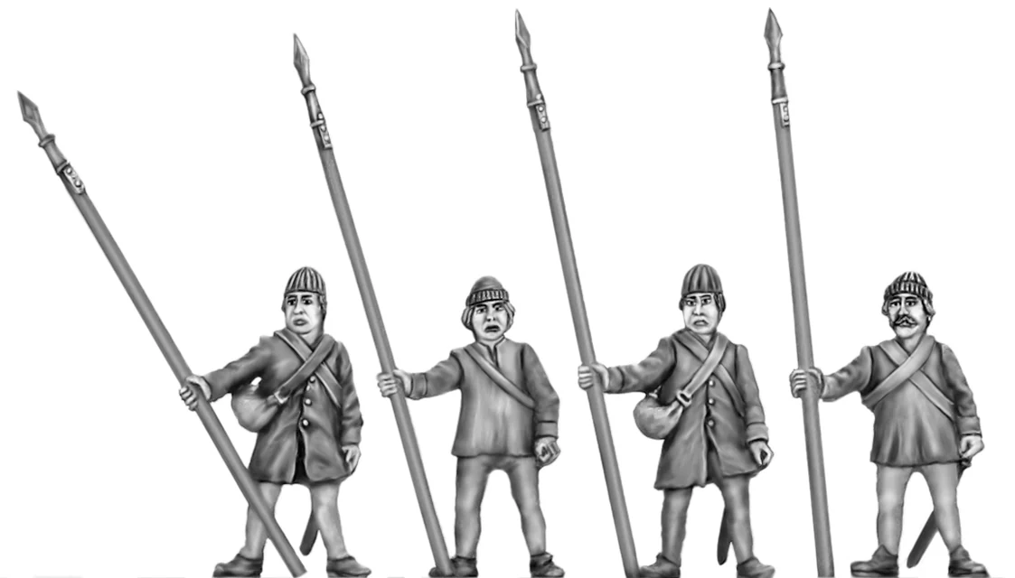 Montrose Irish pikeman at rest (28mm)