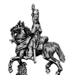 Dragoon officer, watering cap, overalls (18mm)
