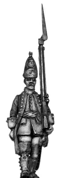 Dutch Grenadier Officer, march-attack, coat with cuffs and lapel (28mm)