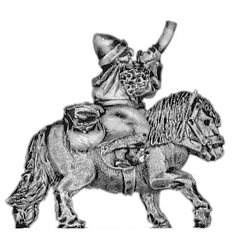 Dwarf musician, mounted (18mm)