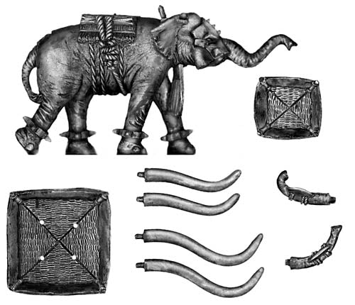 Elephant with howdah (10mm)