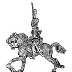 Elite hussar, charging (18mm)