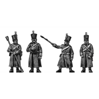 Foot artillery crewman, in greatcoat, firing (18mm)