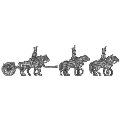 Foot artillery heavy limber team (18mm)