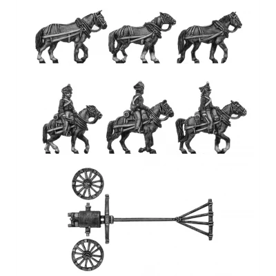 Foot artillery heavy limber team (18mm) - Image 2