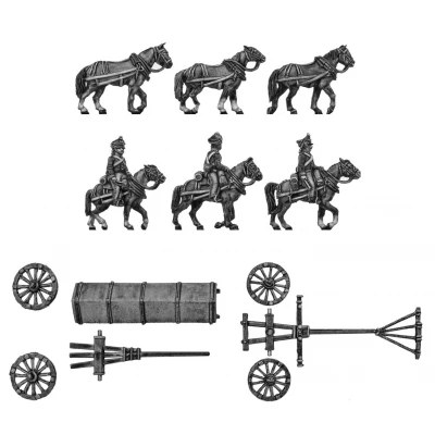 Foot artillery large caisson team (18mm)