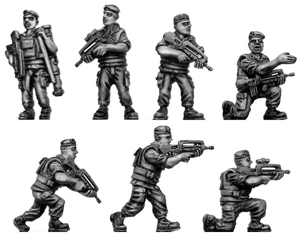 French Foreign Legionnaire in beret with FAMAS assault rifle (28mm)