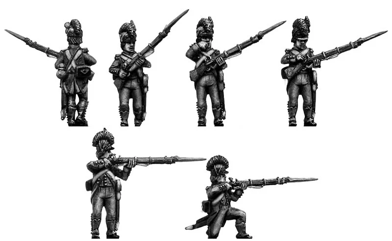French Light Infantry skirmishing deal Middle Blue uniform (28mm) - Image 2