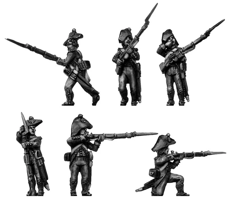 French Light Infantry skirmishing deal Middle to Late Blue uniform (28mm) - Image 2