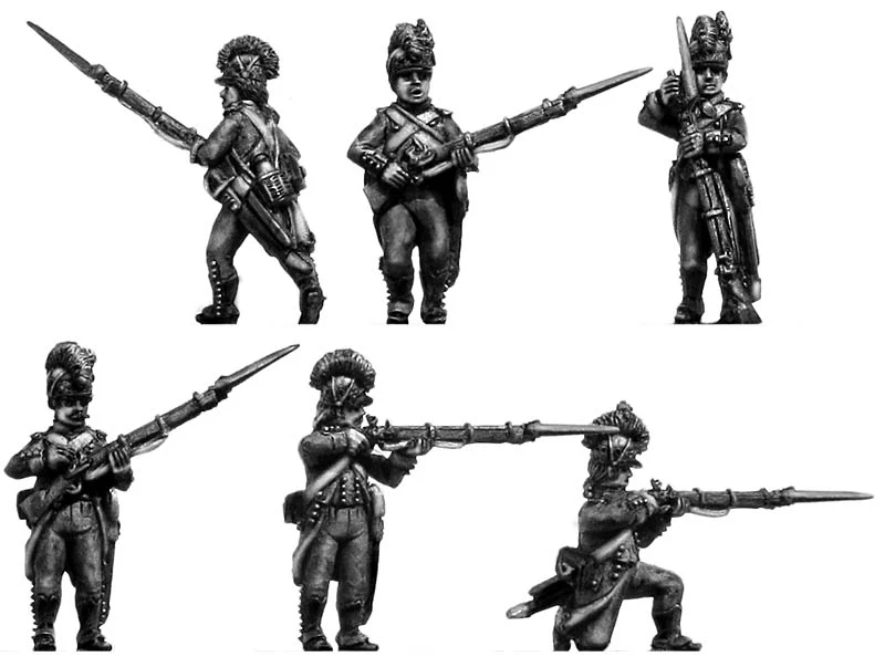 French Light Infantry skirmishing deal Early green uniform (28mm) - Image 2
