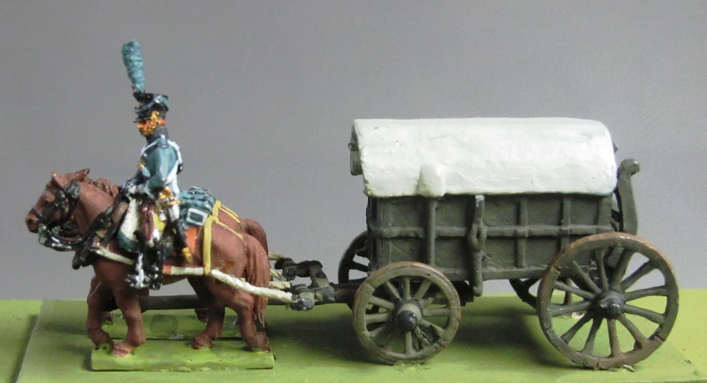 NEW - French two horse Battalion wagon (18mm)