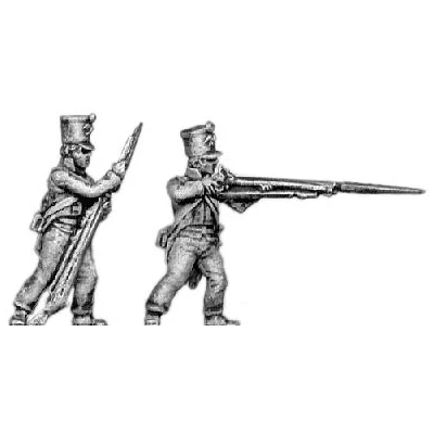 Fusiliers, firing and loading (18mm)