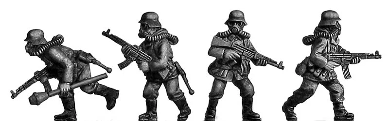 Gasmask German Infantry with MP44 (28mm)