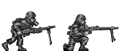 German Bundeswehr in gasmask, MG-3 Machinegun (28mm)