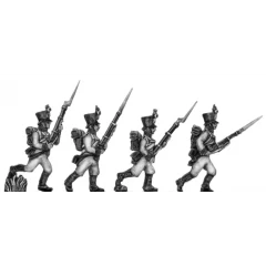 German fusilier, shako, advancing, porte arms (18mm)