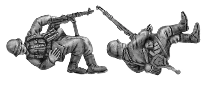 German infantry casualties in helmet (28mm)