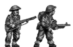 Gurkha Bren LMG and crew in helmet (15mm)