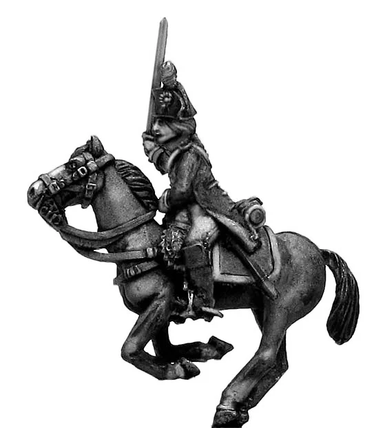 Heavy cavalry officer charging (28mm)