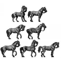Heavy horse standing (18mm)