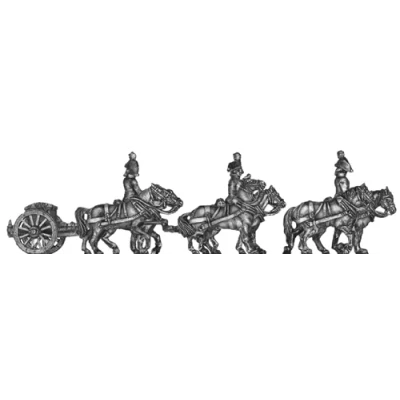 Heavy limber, team and riders (18mm)