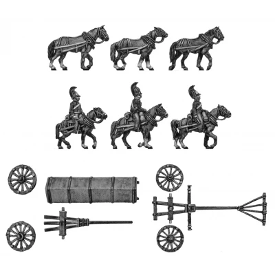 Horse artillery large caisson team (18mm)
