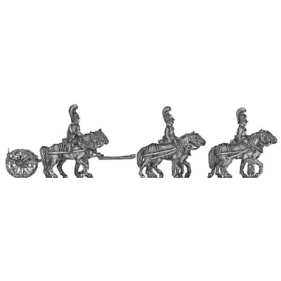 Horse artillery light limber team (18mm)