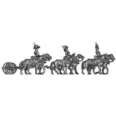 Limber set - 6 horse, walking, Gribeauval limber (18mm)