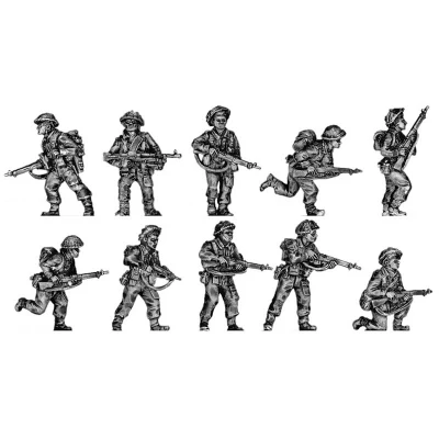 Infantry section, attacking poses (20mm)