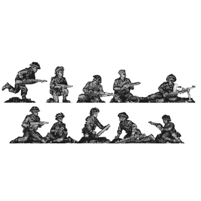 Infantry section, defending poses (20mm)