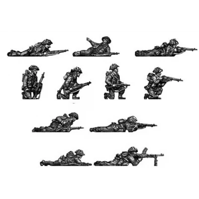 Infantry section, kneeling and Prone (20mm)